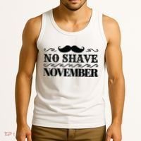 No Shave November Mustache Funny Tank Top thumb 3