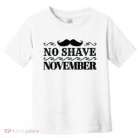 No Shave November Mustache Funny Toddler T-Shirt thumb 0