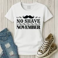 No Shave November Mustache Funny Women's T-Shirt thumb 3