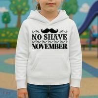No Shave November Mustache Funny Kids Hoodie thumb 3