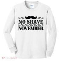 No Shave November Mustache Funny Kids Long Sleeve Shirt thumb 0