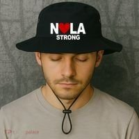 Nola Strong New Orleans Support Never Forget Bucket Hat thumb 2