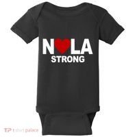 Nola Strong New Orleans Support Never Forget Baby Bodysuit thumb 0