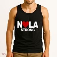 Nola Strong New Orleans Support Never Forget Tank Top thumb 3