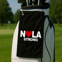 Nola Strong New Orleans Support Never Forget Golf Towel thumb 2