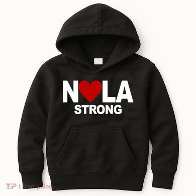 Nola Strong New Orleans Support Never Forget Kids Hoodie