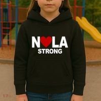 Nola Strong New Orleans Support Never Forget Kids Hoodie thumb 3