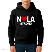 Nola Strong New Orleans Support Never Forget Kids Hoodie thumb 4