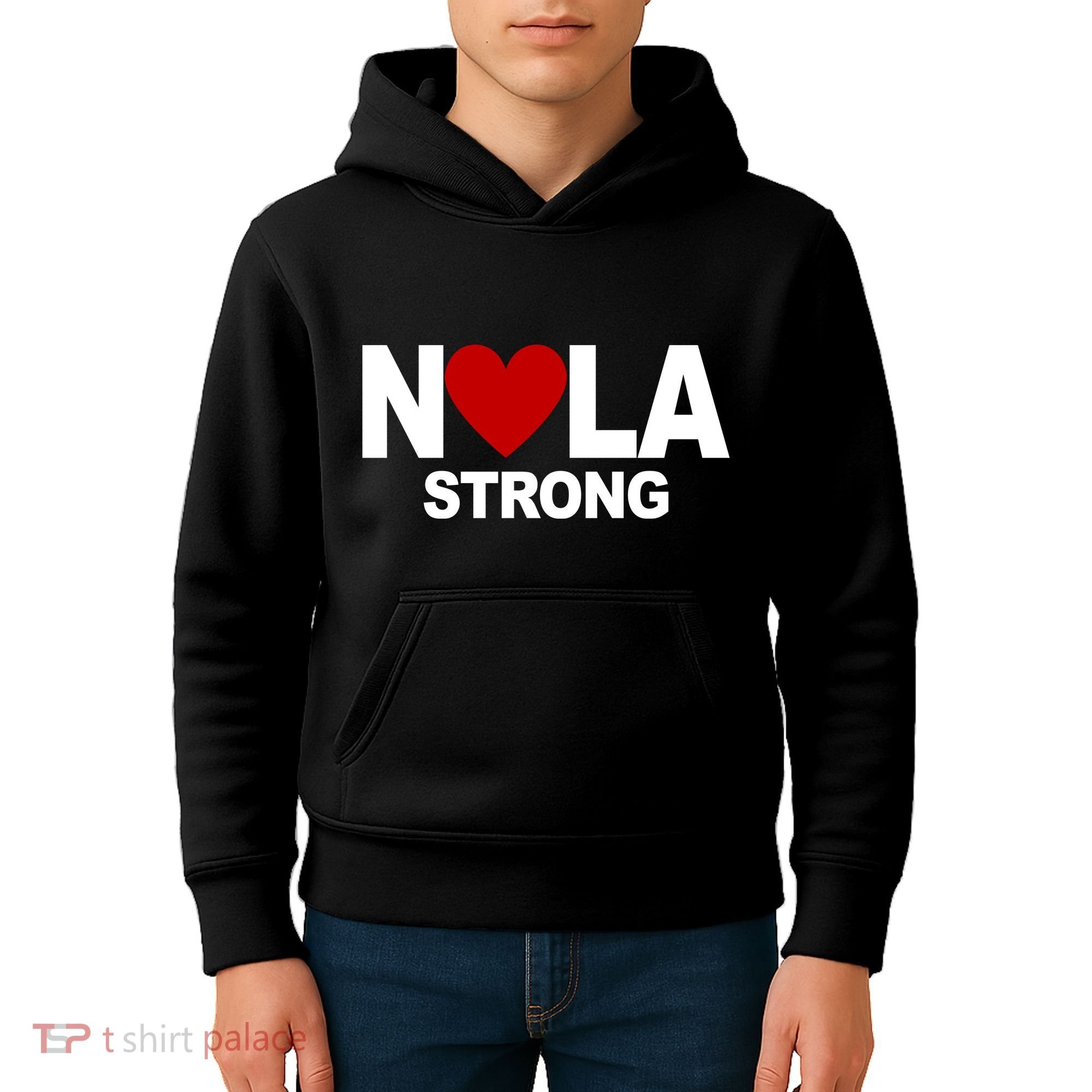 Nola Strong New Orleans Support Never Forget Kids Hoodie