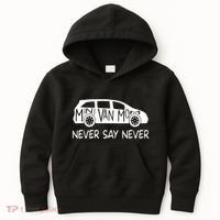 Never Say Never Sayings Minivan Cute Soccer Mom Goalkeepers Kids Hoodie thumb 0