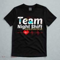 Night Shift Nurse Life RN LPN CNA Healthcare Heartbeat Love T-Shirt thumb 5