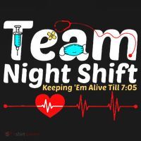 Night Shift Nurse Life RN LPN CNA Healthcare Heartbeat Love T-Shirt thumb 7