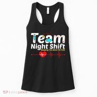 Night Shift Nurse Life RN LPN CNA Healthcare Heartbeat Love Women's Tank Top thumb 0