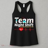 Night Shift Nurse Life RN LPN CNA Healthcare Heartbeat Love Women's Tank Top thumb 3