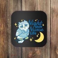 Night Shift Nurse Life Owl Coaster thumb 0