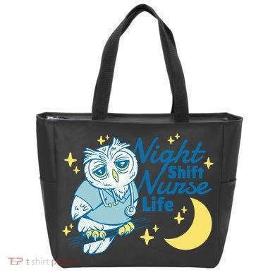 Night Shift Nurse Life Owl Tote Bag