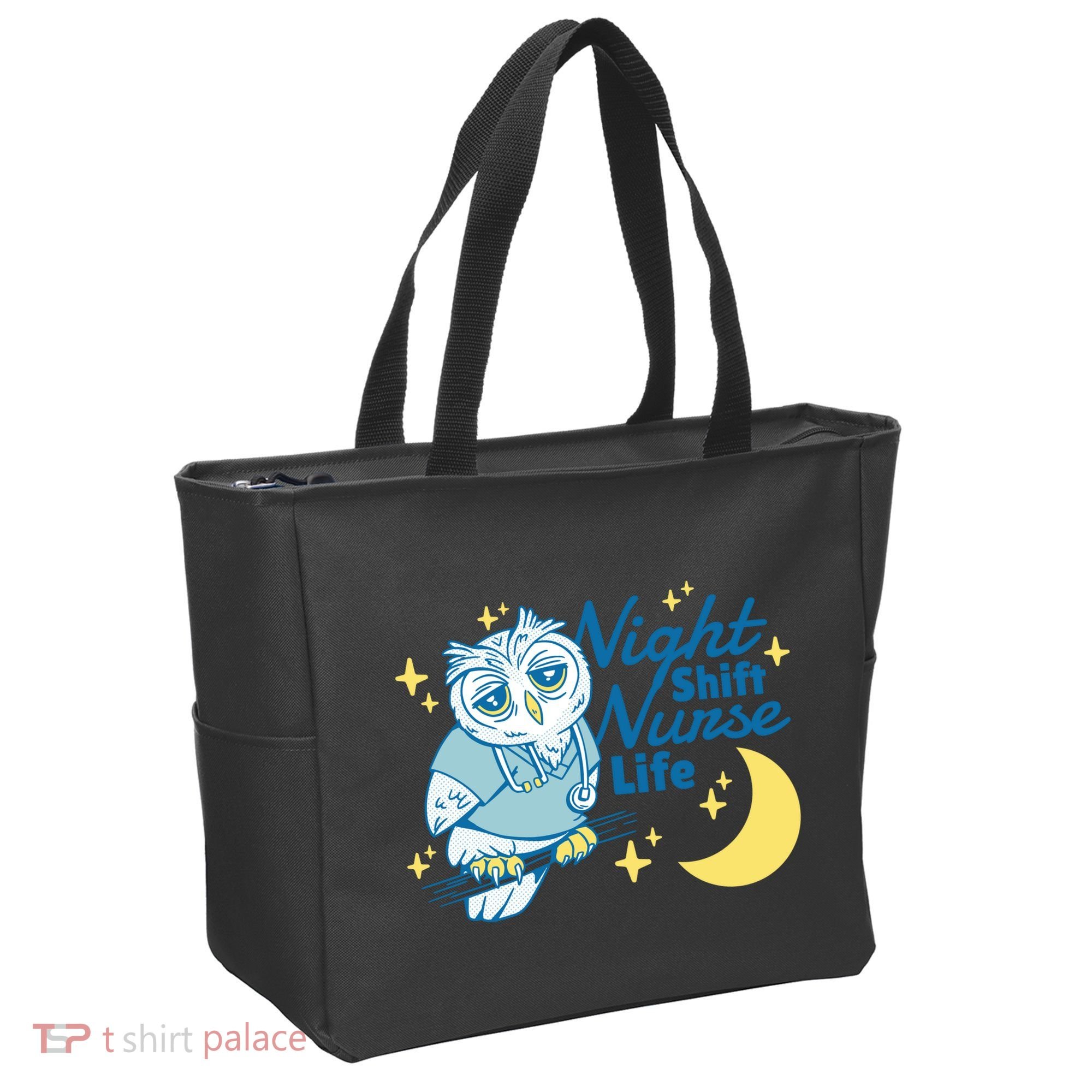 Night Shift Nurse Life Owl Tote Bag