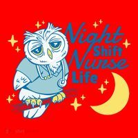 Night Shift Nurse Life Owl Santa Hat thumb 1