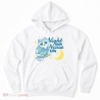 Night Shift Nurse Life Owl Hoodie thumb 0