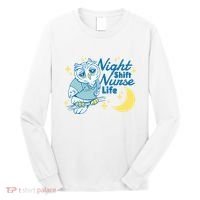 Night Shift Nurse Life Owl Long Sleeve Shirt thumb 0