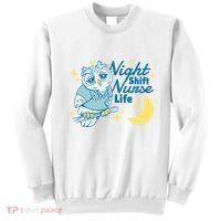Night Shift Nurse Life Owl Sweatshirt thumb 0