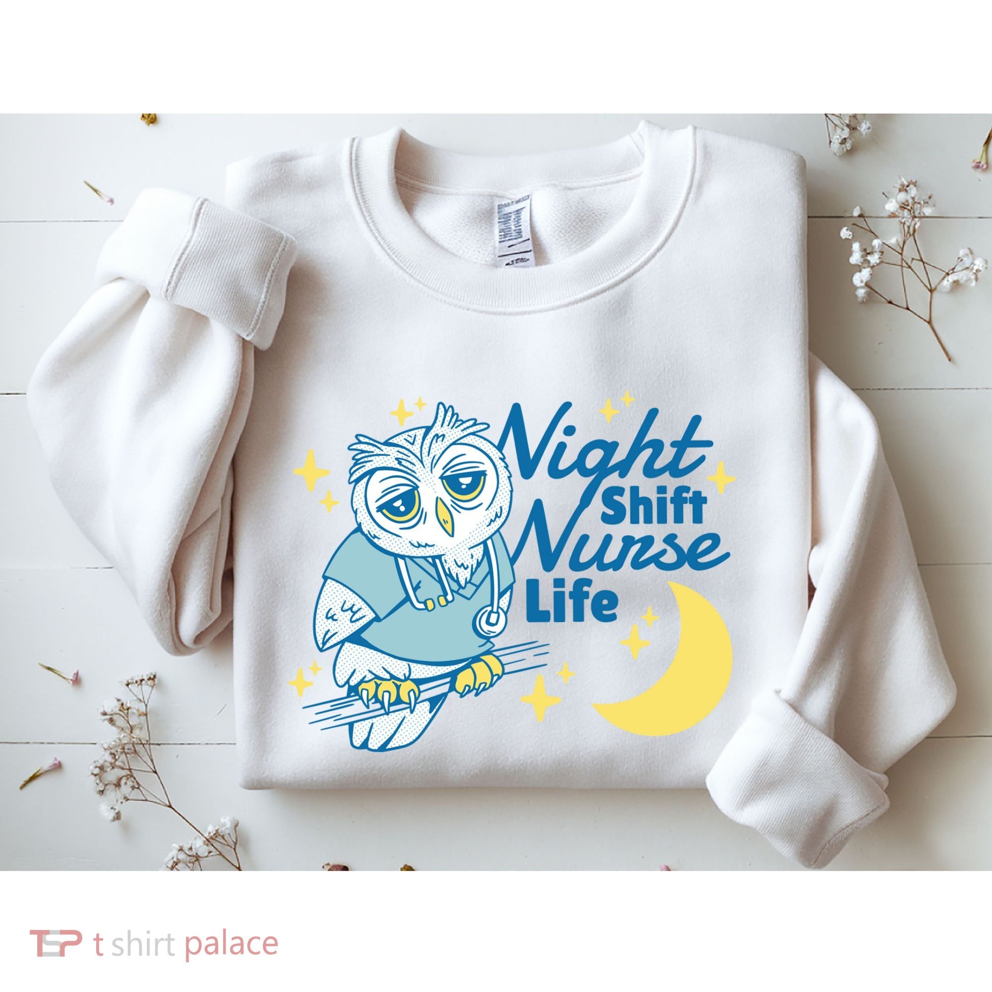 Night Shift Nurse Life Owl Sweatshirt