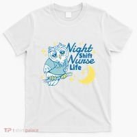 Night Shift Nurse Life Owl T-Shirt thumb 0