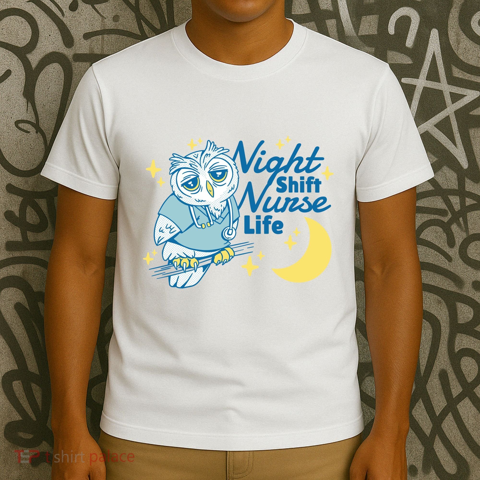 Night Shift Nurse Life Owl T-Shirt