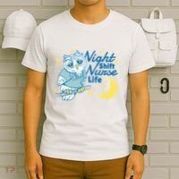 Night Shift Nurse Life Owl T-Shirt thumb 6