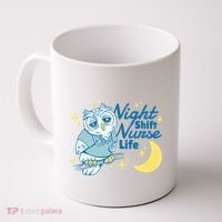 Night Shift Nurse Life Owl Coffee Mug thumb 0
