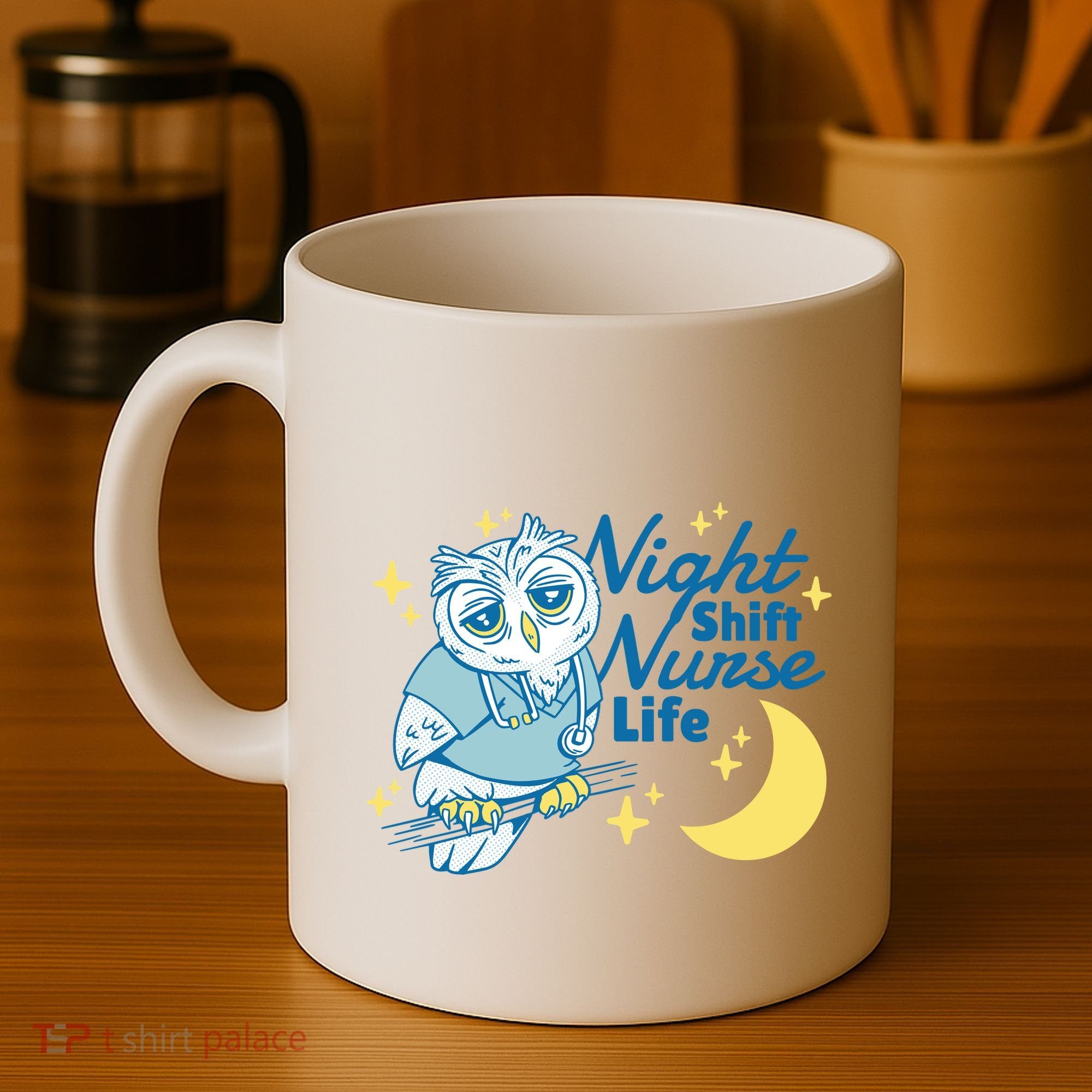 Night Shift Nurse Life Owl Coffee Mug