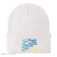 Night Shift Nurse Life Owl Beanie thumb 0