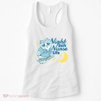 Night Shift Nurse Life Owl Women's Tank Top thumb 0