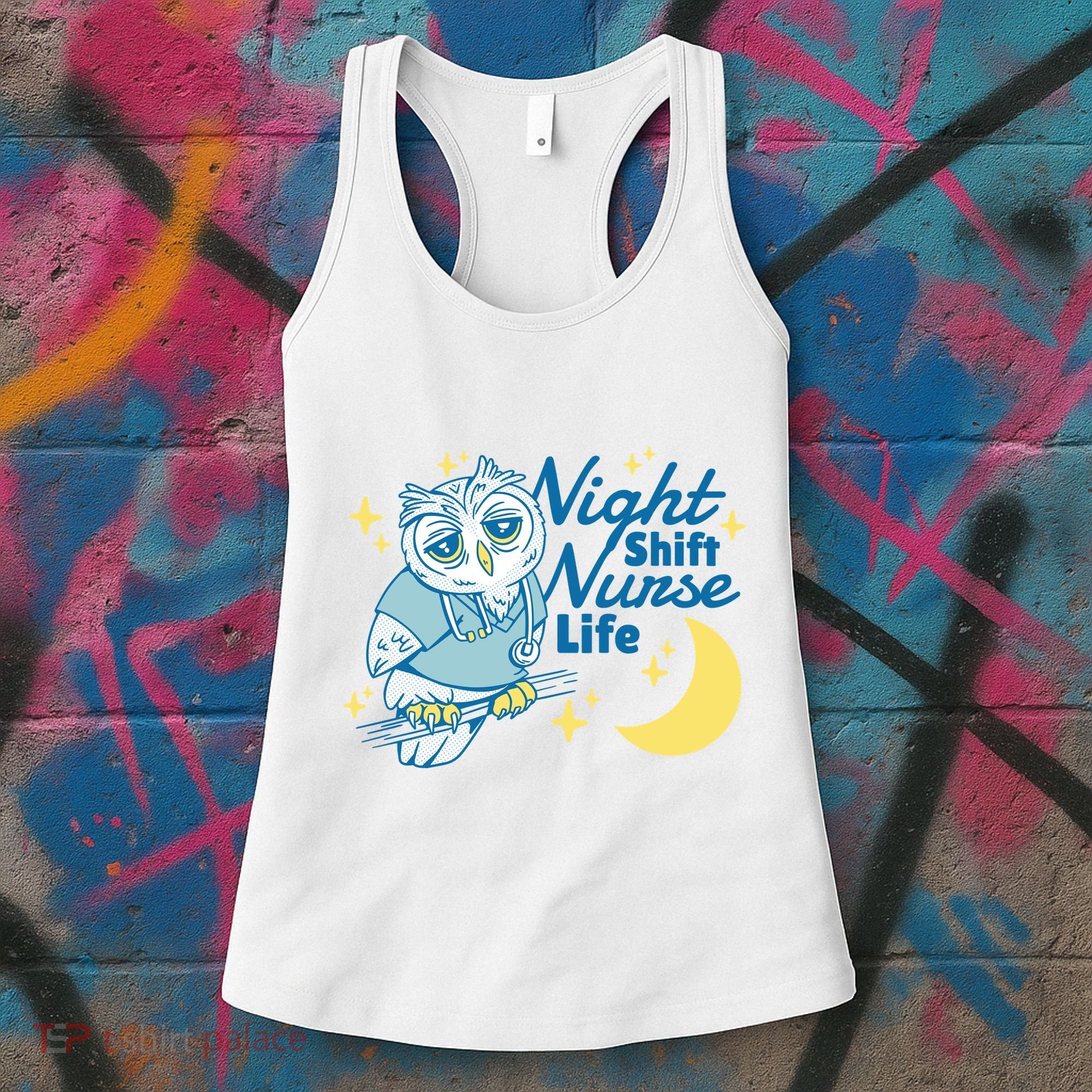 Night Shift Nurse Life Owl Women's Tank Top