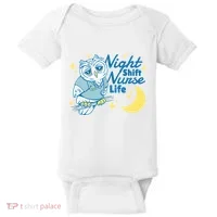 Night Shift Nurse Life Owl Baby Bodysuit thumb 0