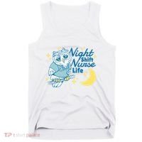 Night Shift Nurse Life Owl Tank Top thumb 0