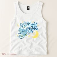 Night Shift Nurse Life Owl Tank Top thumb 2