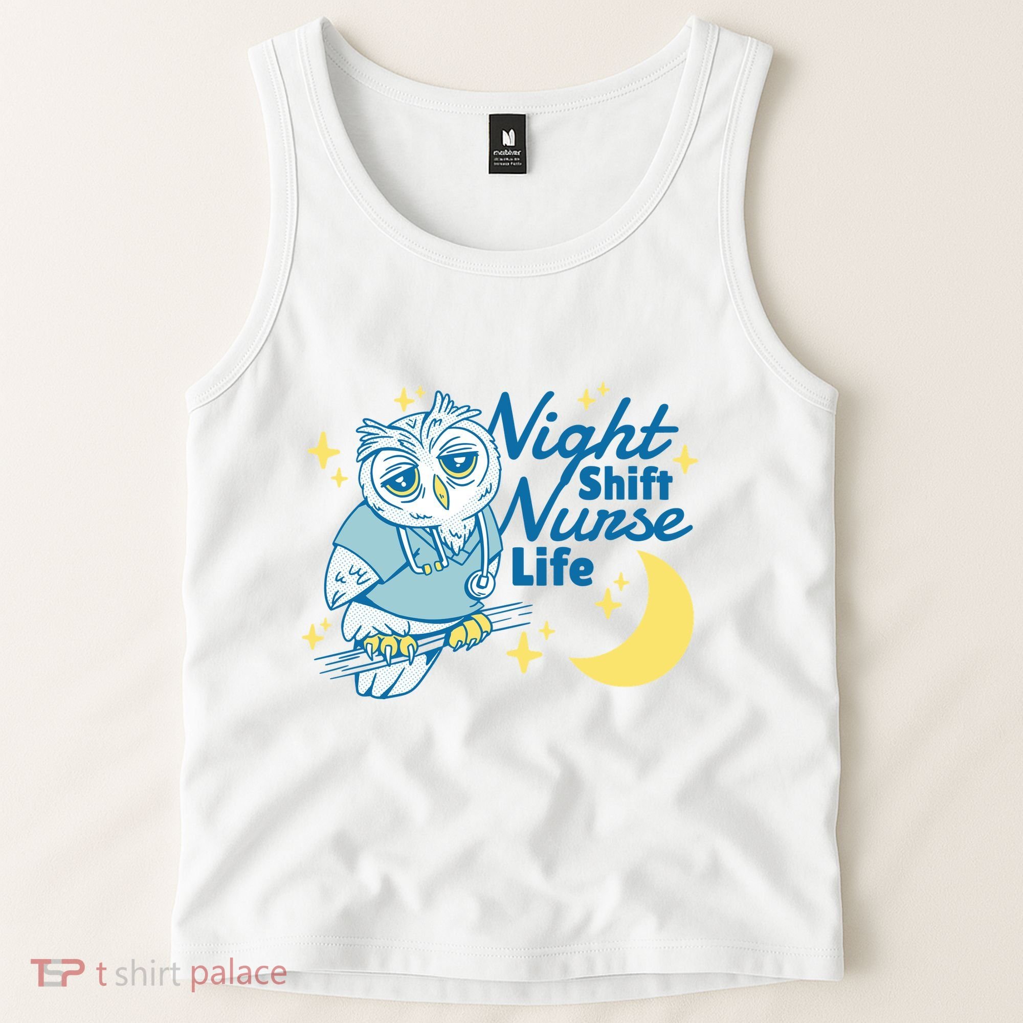 Night Shift Nurse Life Owl Tank Top