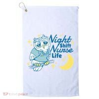 Night Shift Nurse Life Owl Golf Towel thumb 0