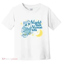 Night Shift Nurse Life Owl Toddler T-Shirt thumb 0