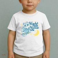 Night Shift Nurse Life Owl Toddler T-Shirt thumb 2