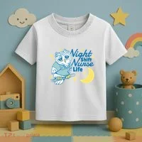 Night Shift Nurse Life Owl Toddler T-Shirt thumb 3