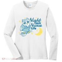 Night Shift Nurse Life Owl Women's Long Sleeve Shirt thumb 0