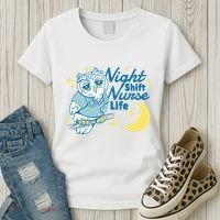 Night Shift Nurse Life Owl Women's T-Shirt thumb 3