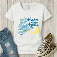 Night Shift Nurse Life Owl Women's T-Shirt thumb 3