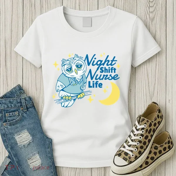 Night Shift Nurse Life Owl Women's T-Shirt