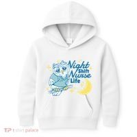 Night Shift Nurse Life Owl Kids Hoodie thumb 0