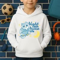 Night Shift Nurse Life Owl Kids Hoodie thumb 2