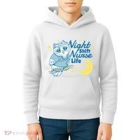 Night Shift Nurse Life Owl Kids Hoodie thumb 4