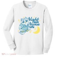 Night Shift Nurse Life Owl Kids Long Sleeve Shirt thumb 0